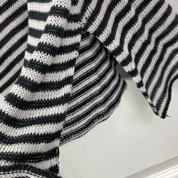 NWOT EILEEN FISHER Half Sleeve Striped Organic Linen Tunic Top Medium - Picture 7 of 8